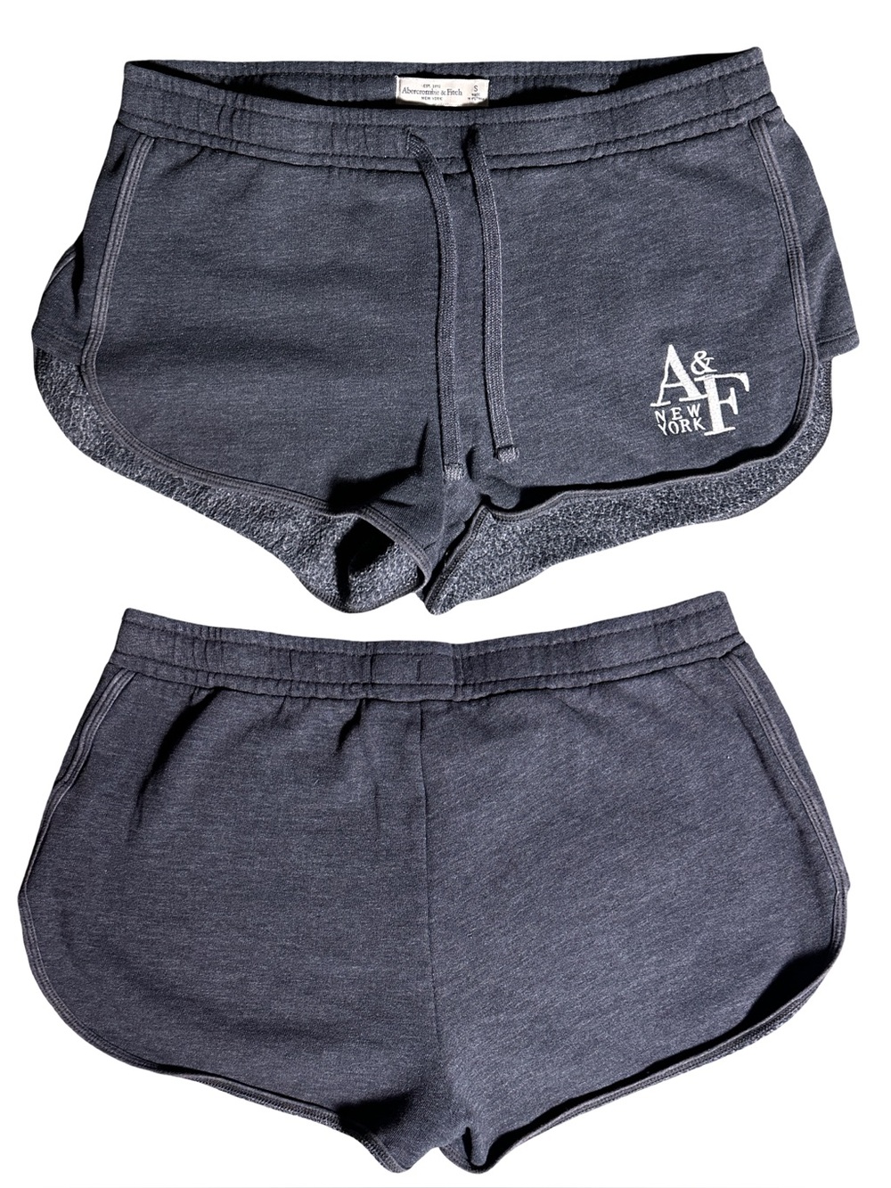 Abercrombie & Fitch Charcoal Grey Fleece Dolphin Short